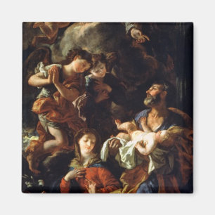 The Holy Family (oil on canvas) Magnet