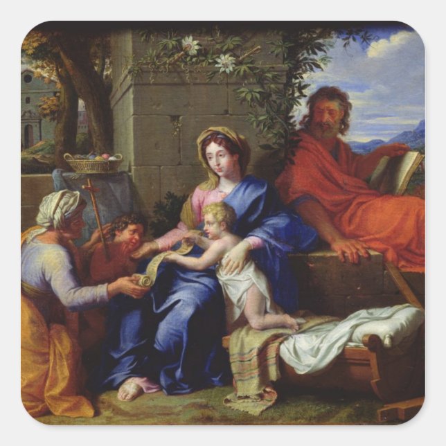 The Holy Family Square Sticker (Front)