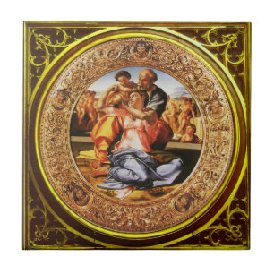 The Holy Family .The Doni Tondo Tile