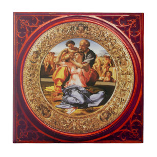 The Holy Family .The Doni Tondo Tile