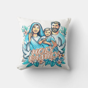 The Holy Family Throw Pillow