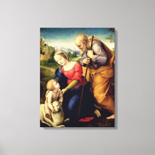 The Holy Family with a Lamb, 1507 Canvas Print