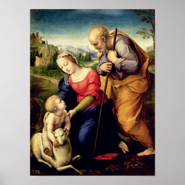 The Holy Family with a Lamb, 1507 Poster (Front)