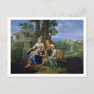 The Holy Family with SS. John, Elizabeth and the I Postcard