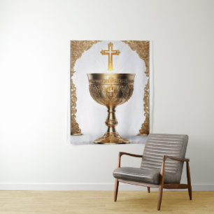 The Holy Grail Catholic Tapestry