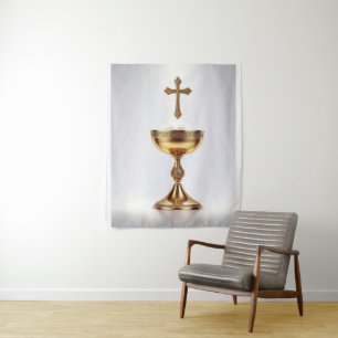 The Holy Grail Catholic Tapestry