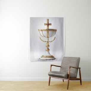 The Holy Grail Catholic Tapestry