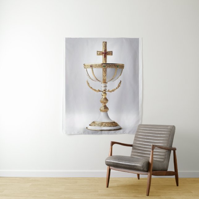 The Holy Grail Catholic Tapestry (In Situ)
