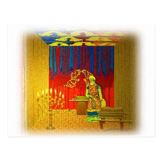 The Holy Place of the Tabernacle with High Priest Postcard