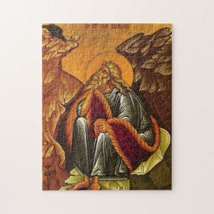 The Holy Prophet Elijah Orthodox Christian Icon Jigsaw Puzzle