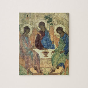 The Holy Trinity, 1420s (tempera on panel) Jigsaw Puzzle