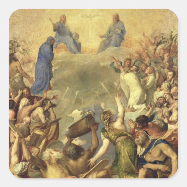 The Holy Trinity, 1553/54 (oil on canvas) Square Sticker (Front)