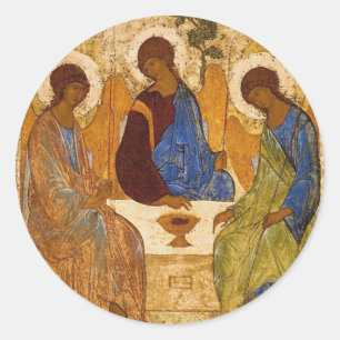The Holy Trinity By Andrei Rublev Classic Round Sticker