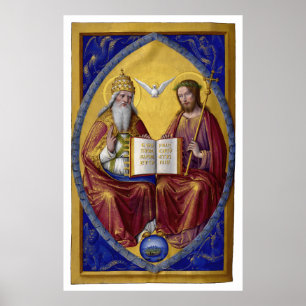 The Holy Trinity by Jean Bourdichon circa 1508 Poster