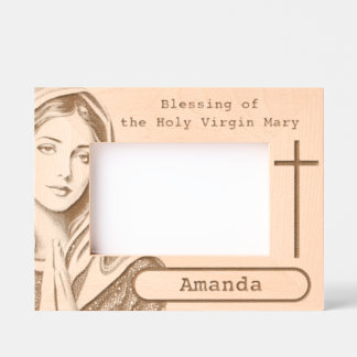 the Holy Virgin Mary Etched Frames