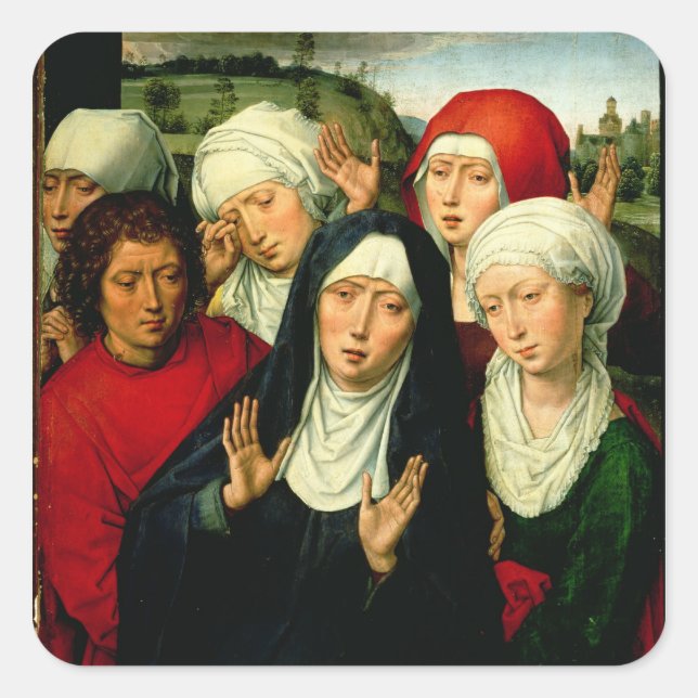 The Holy Women, right hand panel Square Sticker (Front)