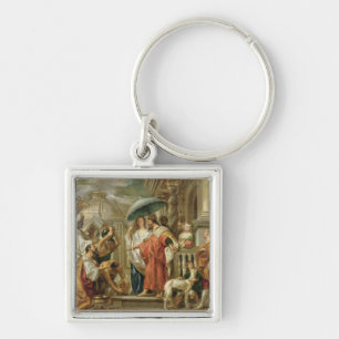 The Homage of Caliph Harun Al-Rashid to Charlemagn Keychain