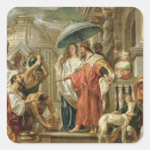 The Homage of Caliph Harun Al-Rashid to Charlemagn Square Sticker