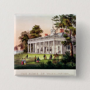The Home of George Washington 2 Inch Square Button