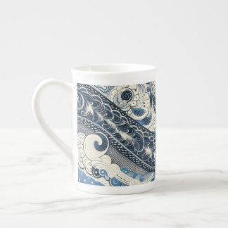 The Home Studio Indigo Bloom Bone China Mug