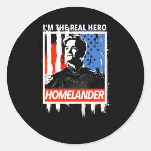 The Homelander I'M The Real Hero American Flag Classic Round Sticker