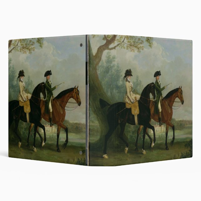 The Hon. Marcia Pitt Riding with her Brother, the Binder (Background)