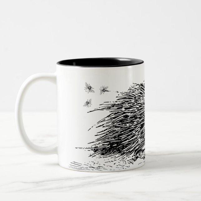 The Honeyed Quill Porcupine Two-Tone Coffee Mug (Left)