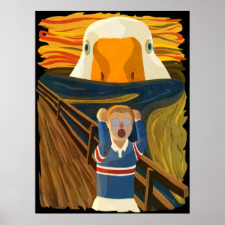 The Honk - Goose - The Scream Famous Painting Pa Poster