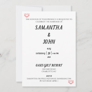 The Honour Of Your Presence Invitation