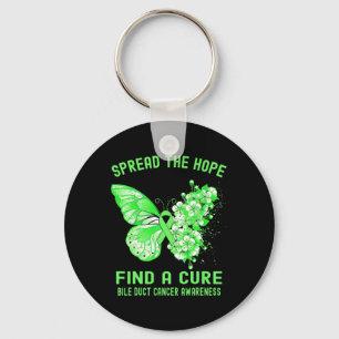 The Hope Find A Cure Bile Duct Cancer Awareness  Keychain