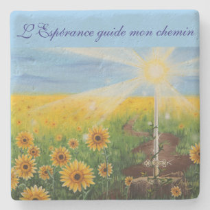 The Hope guides my way Stone Coaster