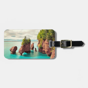 The Hopewell Rocks Bay of Fundy Canada stylized Luggage Tag