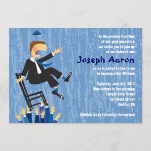 The Hora Chair Dance Bar Bat Mitzvah Invitation
