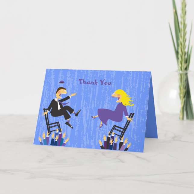 The Hora Chair Dance Folded Thank You Card (Front)