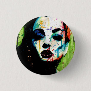 The Horrible Secret Pop Art Portrait 1 Inch Round Button