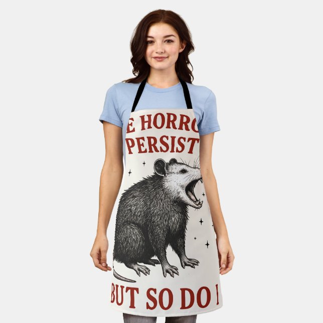 The Horrors Persist But So Do I Apron (Worn)