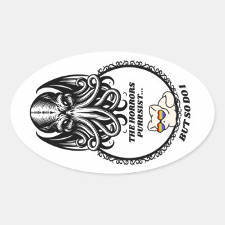 The Horrors PURRsist Oval Sticker