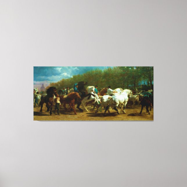 The Horse Fair by Rosa Bonheur (1852-1855) Canvas Print (Front)