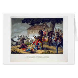The Horse Guards at the Battle of Waterloo, engrav