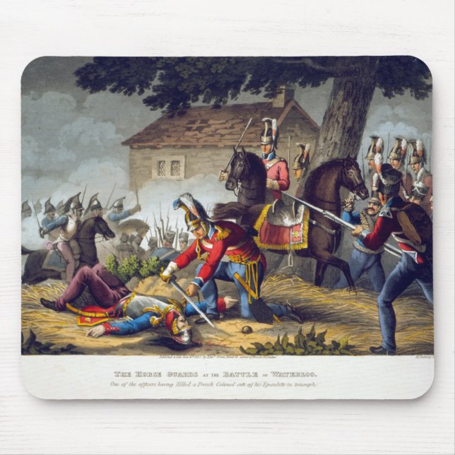 The Horse Guards at the Battle of Waterloo, engrav Mouse Pad (Front)