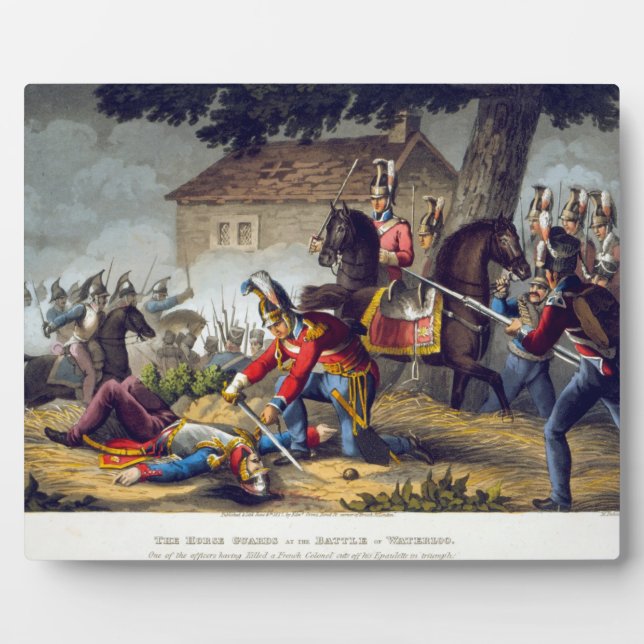 The Horse Guards at the Battle of Waterloo, engrav Plaque (Front)