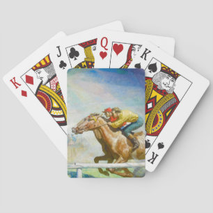 The Horse Race by Newell Convers Wyeth Playing Cards