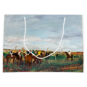 The Horse Races, Edgar Degas Large Gift Bag