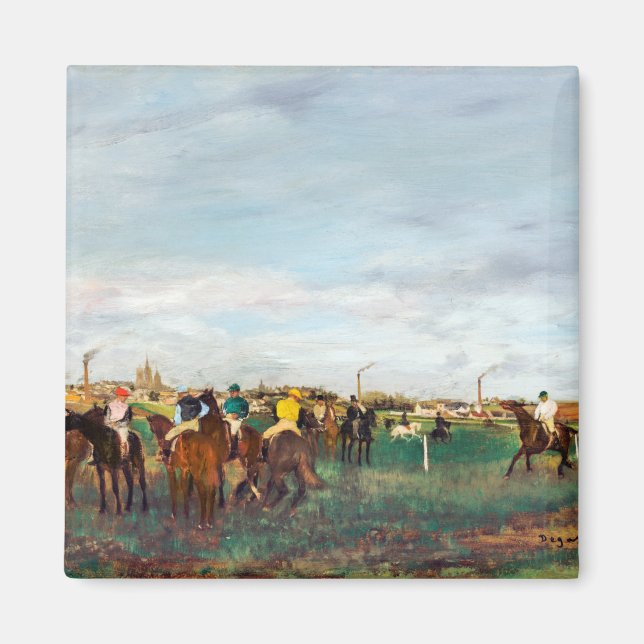 The Horse Races, Edgar Degas Magnet (Front)