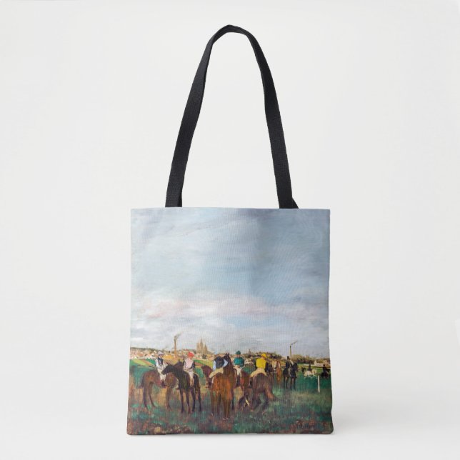 The Horse Races, Edgar Degas Tote Bag (Front)