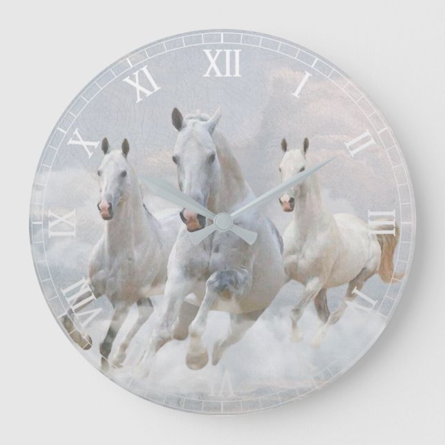 The Horses Large Clock (Front)