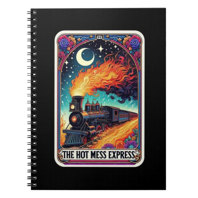 The Hot Mess Express Tarot Card Notebook (Front)