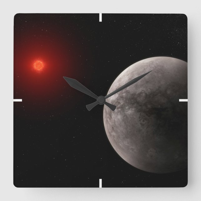 The Hot Rocky Exoplanet Trappist-1 B. Square Wall Clock (Front)