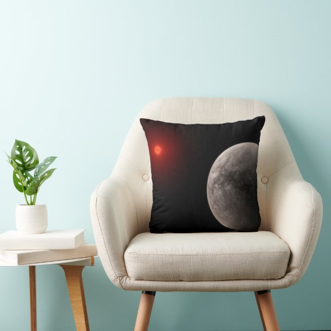The Hot Rocky Exoplanet Trappist-1 B. Throw Pillow (Chair)