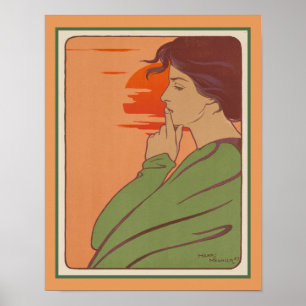The Hour of Silence Art Nouveau Poster